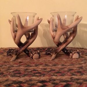 Deer Antler Candle Holders